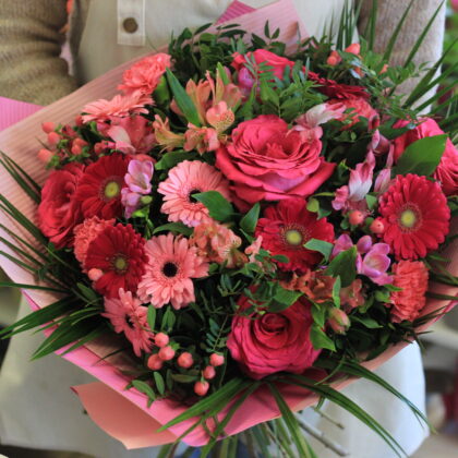 Pink csokor vegyes virágokból